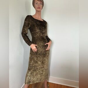 Handmade Silk and Rayon Metallic Formal Dress